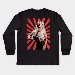 Tiffany Stratton Wrestling Vintage Fan Art Kids Long Sleeve T-Shirt